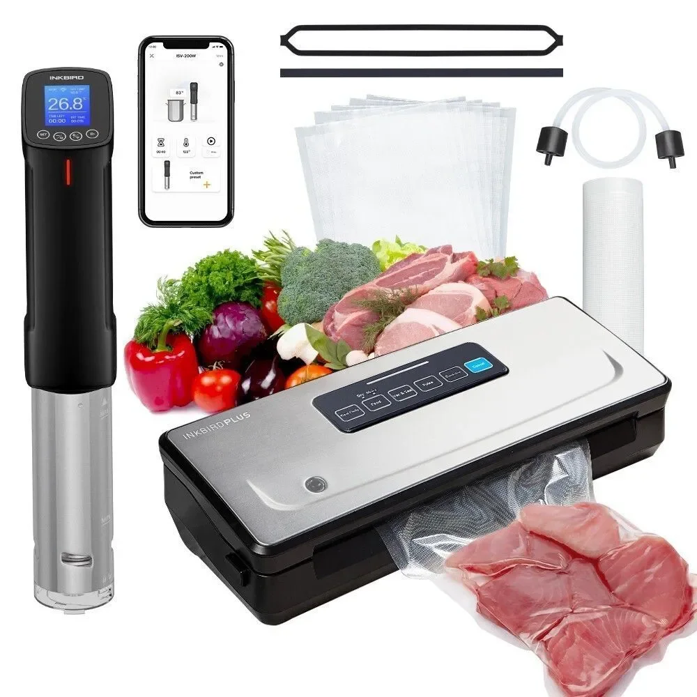 INKBIRD WiFi Sous Vide Cooker ISV-100W 1000W & Vacuum Sealer Machine Suite...